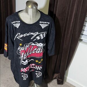 Fashion Nova Kids Racing Tee - Black and Red